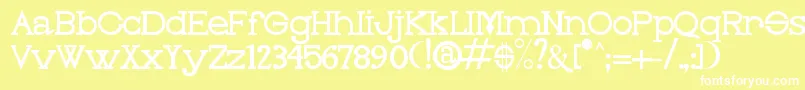 Oleo Font – White Fonts on Yellow Background