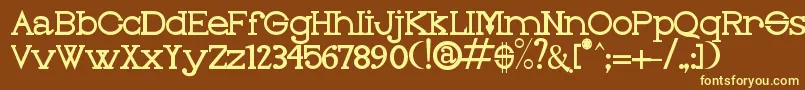 Oleo-Schriftart – Gelbe Schriften auf braunem Hintergrund