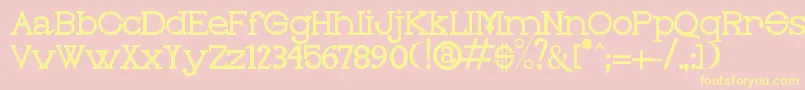 Oleo-Schriftart – Gelbe Schriften auf rosa Hintergrund