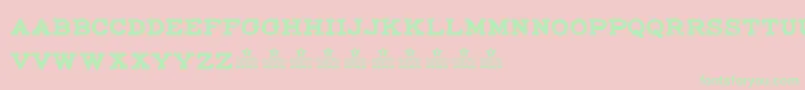 MaccrapasphaltPersonalUse Font – Green Fonts on Pink Background