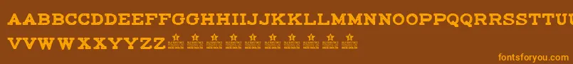 MaccrapasphaltPersonalUse Font – Orange Fonts on Brown Background
