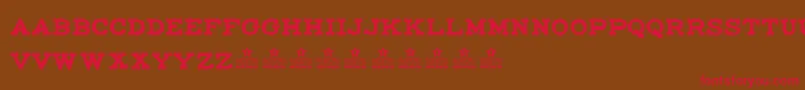 MaccrapasphaltPersonalUse Font – Red Fonts on Brown Background