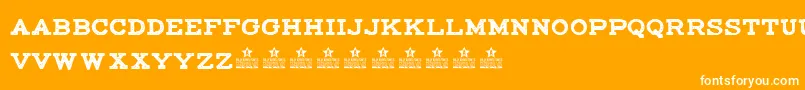 MaccrapasphaltPersonalUse Font – White Fonts on Orange Background