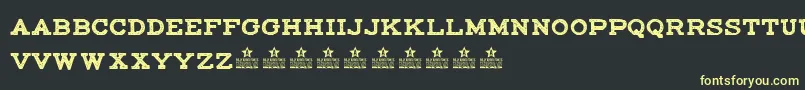 MaccrapasphaltPersonalUse Font – Yellow Fonts on Black Background