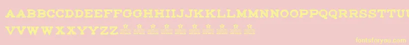 MaccrapasphaltPersonalUse Font – Yellow Fonts on Pink Background