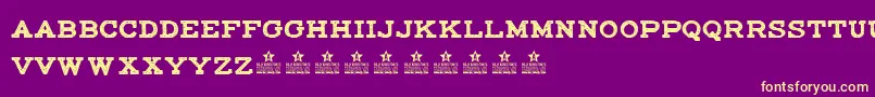MaccrapasphaltPersonalUse Font – Yellow Fonts on Purple Background