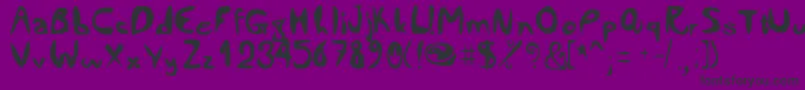 フォントComiccity – 紫の背景に黒い文字