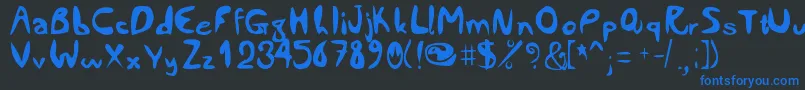 Comiccity Font – Blue Fonts on Black Background