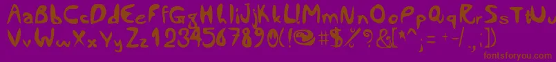 Comiccity Font – Brown Fonts on Purple Background