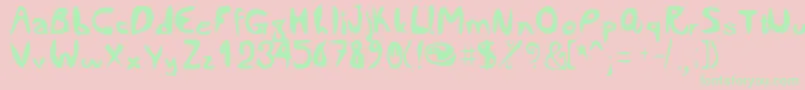 Comiccity Font – Green Fonts on Pink Background