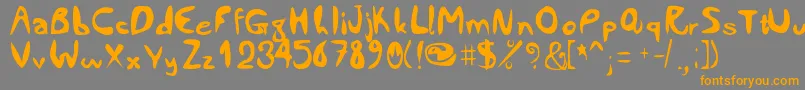 Comiccity Font – Orange Fonts on Gray Background