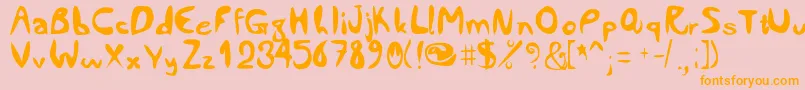 Comiccity Font – Orange Fonts on Pink Background