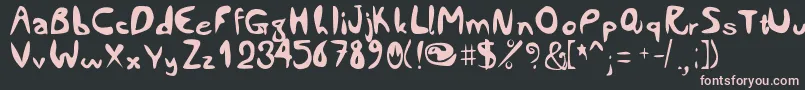Comiccity Font – Pink Fonts on Black Background