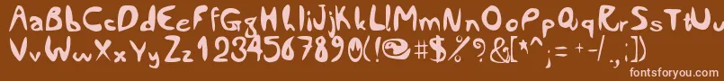 Comiccity Font – Pink Fonts on Brown Background