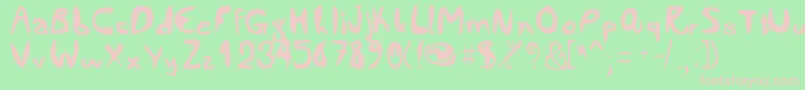 Comiccity Font – Pink Fonts on Green Background