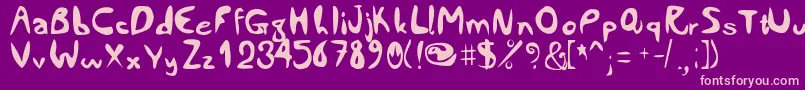 Comiccity Font – Pink Fonts on Purple Background