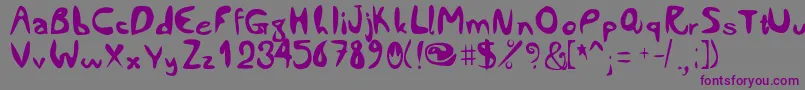 Шрифт Comiccity – фиолетовые шрифты на сером фоне