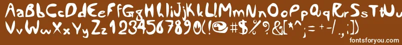Comiccity Font – White Fonts on Brown Background