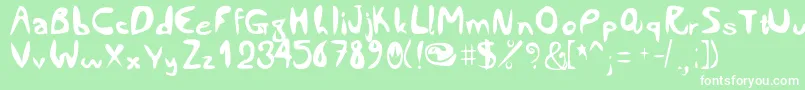 Comiccity Font – White Fonts on Green Background