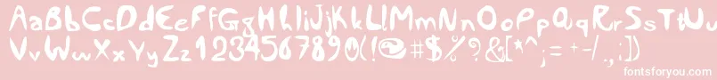Comiccity Font – White Fonts on Pink Background