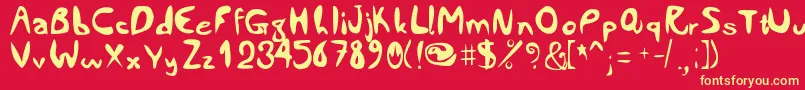 Comiccity Font – Yellow Fonts on Red Background