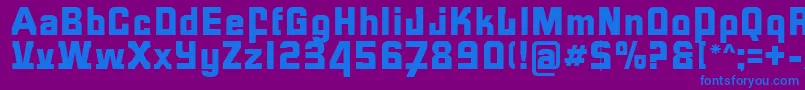 FormulaR Font – Blue Fonts on Purple Background