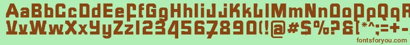 FormulaR Font – Brown Fonts on Green Background