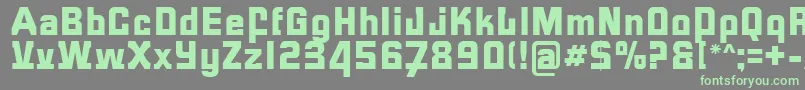 Czcionka FormulaR – zielone czcionki na szarym tle