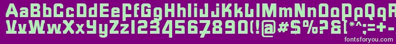 FormulaR Font – Green Fonts on Purple Background