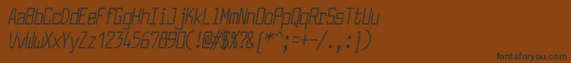 LarabiefontcpItalic Font – Black Fonts on Brown Background