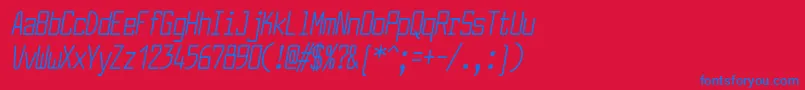 LarabiefontcpItalic Font – Blue Fonts on Red Background