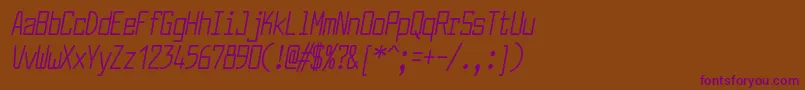 LarabiefontcpItalic Font – Purple Fonts on Brown Background