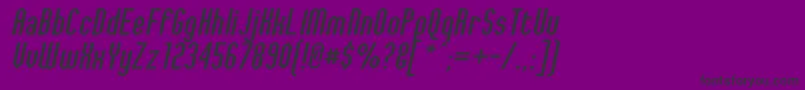 JaggedDreamsOblique-Schriftart – Schwarze Schriften auf violettem Hintergrund