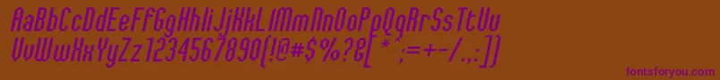 JaggedDreamsOblique Font – Purple Fonts on Brown Background