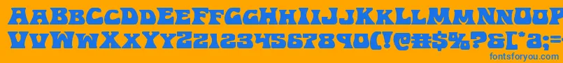 Hippocketexpand Font – Blue Fonts on Orange Background