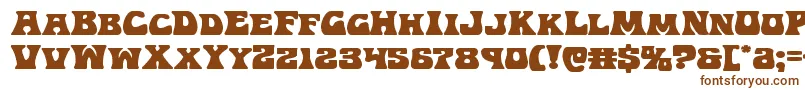 Hippocketexpand-Schriftart – Braune Schriften auf weißem Hintergrund