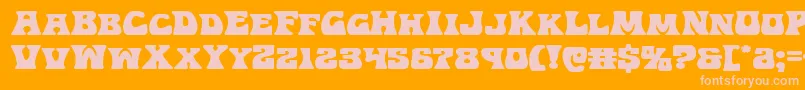 Czcionka Hippocketexpand – różowe czcionki na pomarańczowym tle