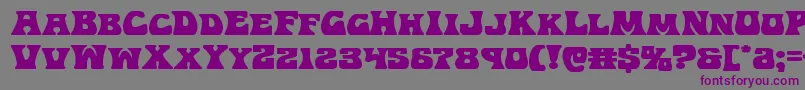 Czcionka Hippocketexpand – fioletowe czcionki na szarym tle