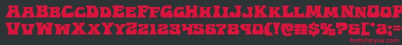 Lisätietoja Hippocketexpand-fontista Hippocketexpand-fontti – punaiset fontit mustalla taustalla