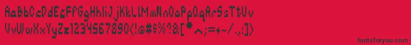 GeoDiamond Font – Black Fonts on Red Background