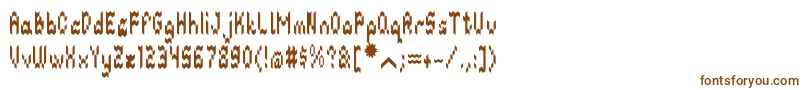 GeoDiamond-Schriftart – Braune Schriften auf weißem Hintergrund