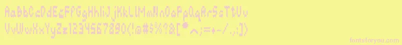 GeoDiamond-fontti – vaaleanpunaiset fontit keltaisella taustalla