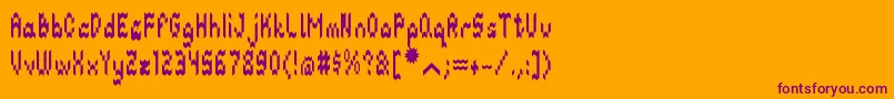 GeoDiamond-Schriftart – Violette Schriften auf orangefarbenem Hintergrund