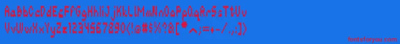 フォントGeoDiamond – 赤い文字の青い背景