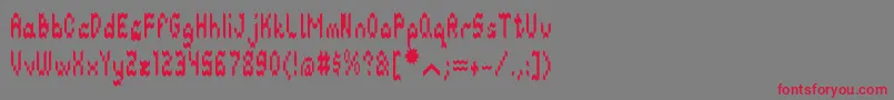 GeoDiamond Font – Red Fonts on Gray Background