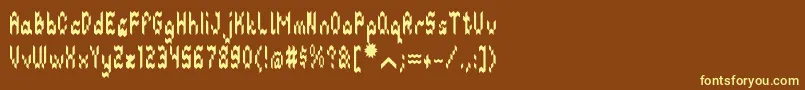 GeoDiamond-Schriftart – Gelbe Schriften auf braunem Hintergrund
