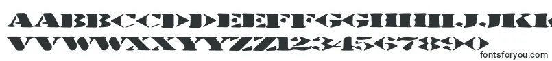 Stenciltration-fontti – sapluunafontit