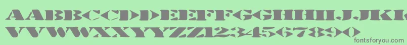 Stenciltration Font – Gray Fonts on Green Background