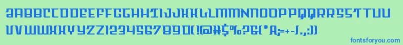 Skycabstraight Font – Blue Fonts on Green Background