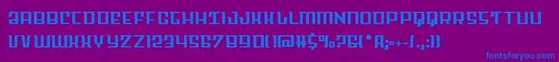 Skycabstraight Font – Blue Fonts on Purple Background